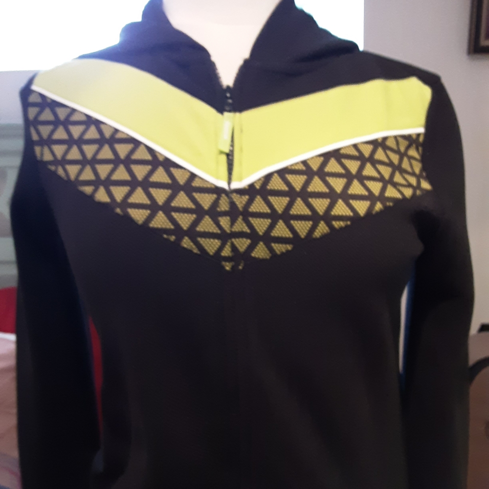 Black and Yellow Geometric Women's Sweater